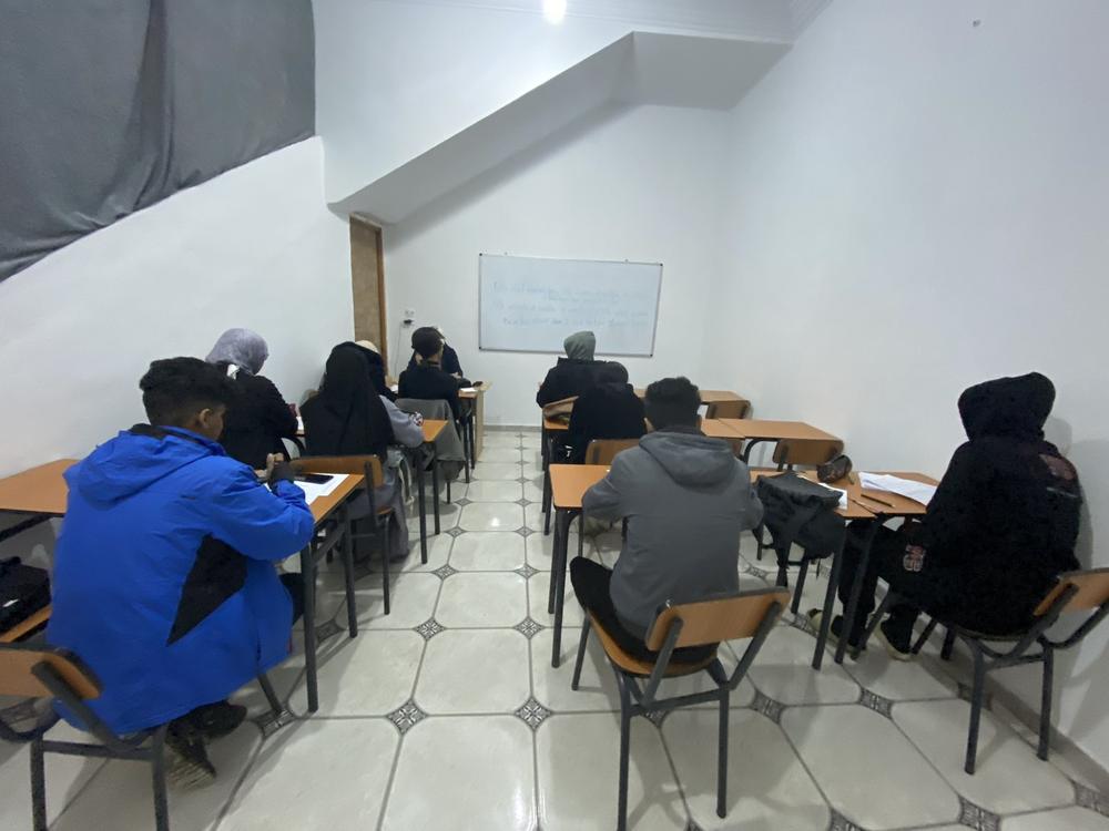 تلاميذ خلال حصة دروس الدعم